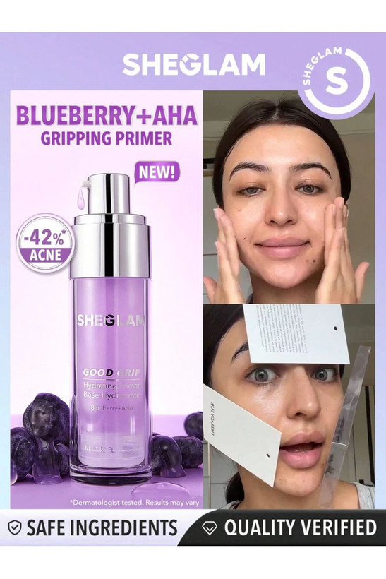 پرایمر آبرسان شیگلم بلوبری SHEGLAMمدل Good Grip Hydrating Primer