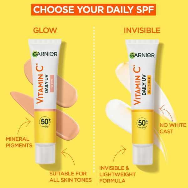ضد آفتاب وضدلک بدون رنگ ویتامین سی گارنیر spf50
