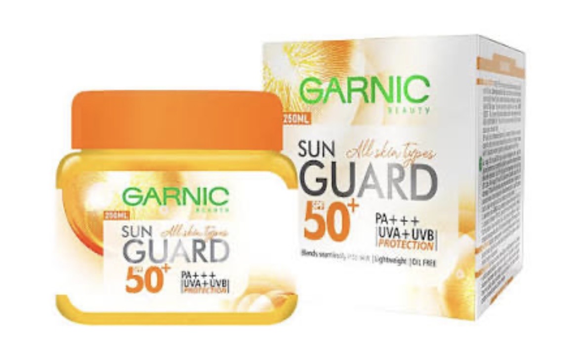 کرم ضد آفتاب گارنیک مدل Sun Guard مناسب انواع پوست حجم 250 میلی لیتر